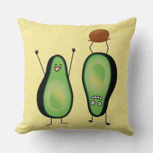 Avocado lustige zujubelnde grüne Grube Handstand Kissen