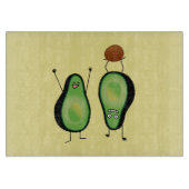 Avocado lustige zujubelnde grüne Grube Handstand Schneidebrett (Vorderseite)