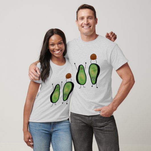 Avocado lustige zujubelnde grüne Grube Handstand T-Shirt (Unisex)