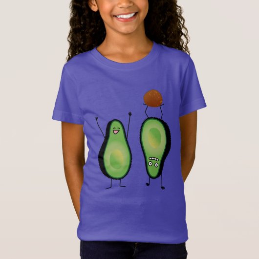 Avocado lustige zujubelnde grüne Grube Handstand T-Shirt (Vorderseite)