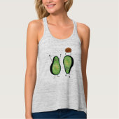 Avocado lustige zujubelnde grüne Grube Handstand Tank Top (Vorderseite)