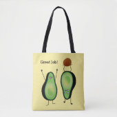 Avocado lustige zujubelnde grüne Grube Handstand Tasche (Vorderseite)