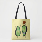 Avocado lustige zujubelnde grüne Grube Handstand Tasche (Vorderseite)