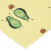 Avocado lustige zujubelnde grüne Grube Handstand Tischdecke (Schrägansicht)