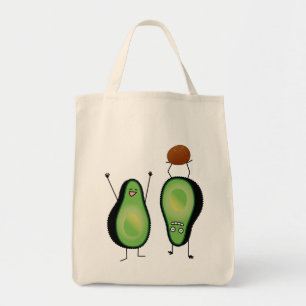 Avocado lustige zujubelnde grüne Grube Handstand Tragetasche