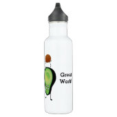 Avocado lustige zujubelnde grüne Grube Handstand Trinkflasche (Rechts)