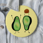 Avocado lustiges Beisammensein Handstand Grün Grub Button (Beispiel)