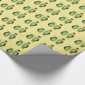 Avocado lustiges Beisammensein Handstand Grün Grub Geschenkpapier (Ecke)