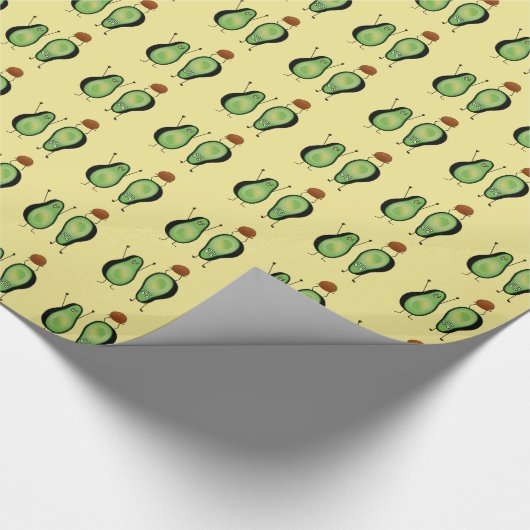 Avocado lustiges Beisammensein Handstand Grün Grub Geschenkpapier (Ecke)