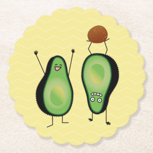 Avocado lustiges Beisammensein Handstand Grün Grub Untersetzer