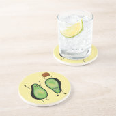 Avocado lustiges Beisammensein Handstand Grün Grub Untersetzer (Seite)