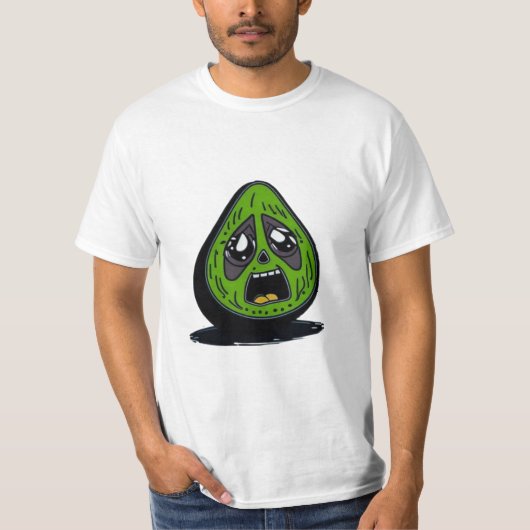 Avocado-lustiges Gesicht T-Shirt (Vorderseite)