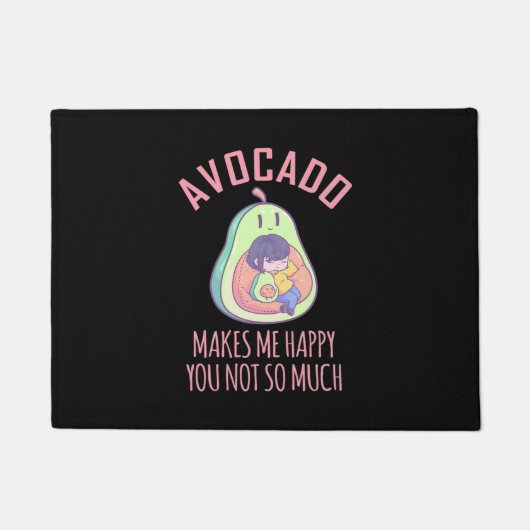 Avocado macht mich glücklich fußmatte (Vorderseite)