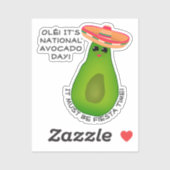 Avocado-Mädchen mit Sombrero Aufkleber (Blatt)