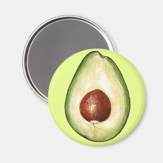 Avocado Magnet (Vorderseite/Rückseite)