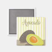 Avocado Magnet (Vorderseite/Rückseite)