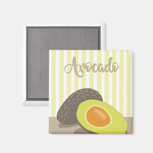 Avocado Magnet (Vorderseite/Rückseite)