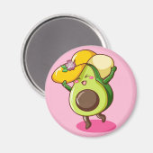 Avocado Magnet (Vorderseite/Rückseite)