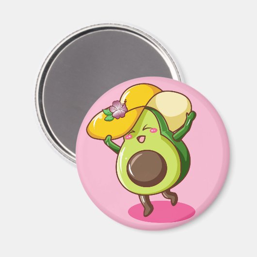 Avocado Magnet (Vorderseite/Rückseite)