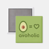 Avocado Magnet (Vorderseite/Rückseite)