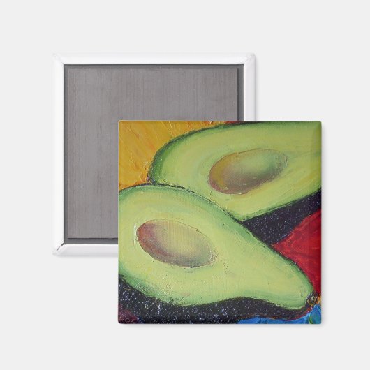 Avocado Magnet (Vorderseite/Rückseite)