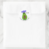 Avocado Man und Sombrero Classic Round Sticker (Tasche)