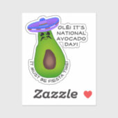 Avocado-Mann mit Sombrero Aufkleber (Blatt)