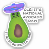 Avocado-Mann mit Sombrero Aufkleber (Vorderseite)