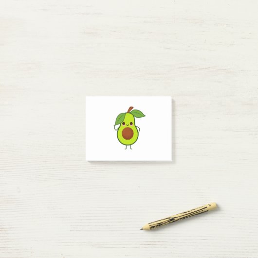 Avocado-Mann Post-it Klebezettel (Auf Schreibtisch)