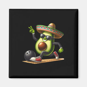 Avocado mit Bowling-Kompetenzen Cinco De Mayo Funn Magnet