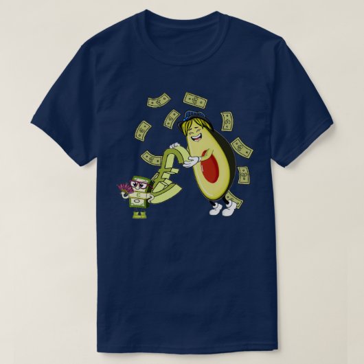 Avocado mit Euro-Bundle lustig T-Shirt (Design vorne)