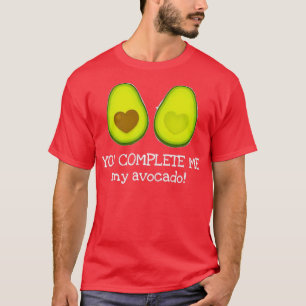 Avocado mit lustigen Lebensmitteln, Sie ergänzen m T-Shirt