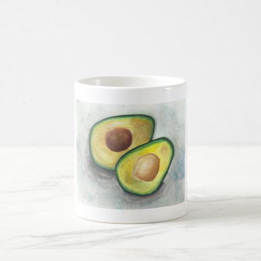 Avocado mit Nut in Wasserfarbe Kaffeetasse (Mittel)