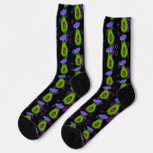 Avocado mit Sombrero Socken (Linkes Detail)