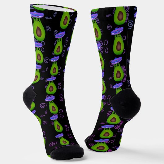 Avocado mit Sombrero Socken (Gewinkelt)