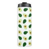 Avocado Muster bedruckte Thermal Tumbler Thermosbecher (Vorderseite)
