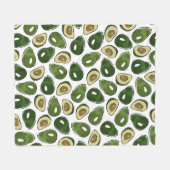 Avocado-Muster Fleecedecke (Vorderseite (Horizontal))
