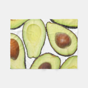 Avocado-Muster Fleecedecke