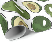 Avocado-Muster Geschenkpapier (Rolleneckpunkt)