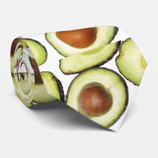 Avocado-Muster Krawatte (Gerollt)