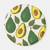 Avocado-Muster Magnet (Vorne)