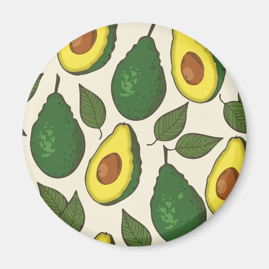 Avocado-Muster Magnet (Vorne)