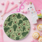 Avocado-Muster Pappteller (Party)