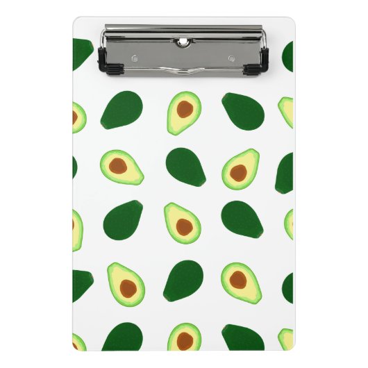Avocado Muster Print Mini-Zwischenablage Mini Klemmbrett (Vorderseite)