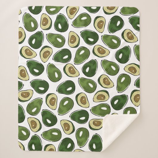 Avocado-Muster Sherpadecke (Vorderseite)