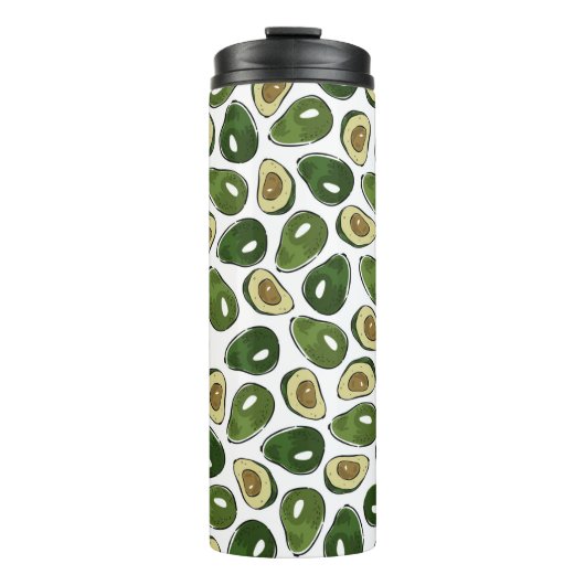 Avocado-Muster Thermosbecher (Vorderseite)