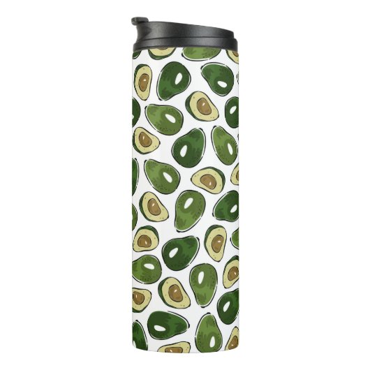 Avocado-Muster Thermosbecher (Nach rechts gedreht)