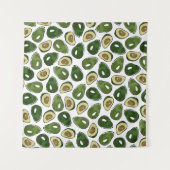 Avocado-Muster Wandteppich (Vorderseite (Horizontal))