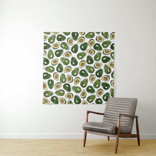 Avocado-Muster Wandteppich (Beispiel (Horizontal))