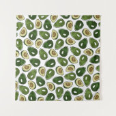 Avocado-Muster Wandteppich (Vorderseite)